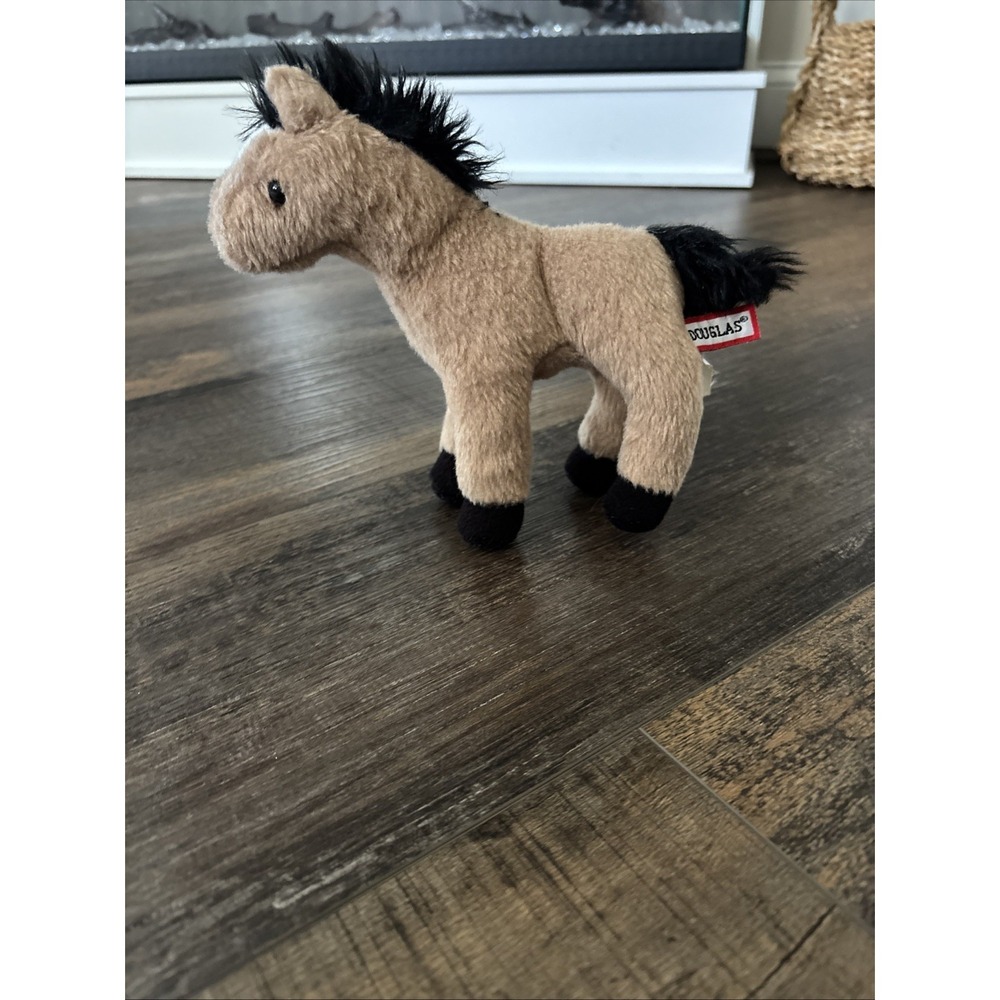 Douglas Cuddle Toys Horse Plush 7in Tan Black Buckskin Pony Stuffed Animal 2022